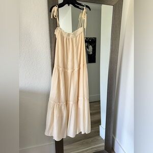 cream boho maxi dress